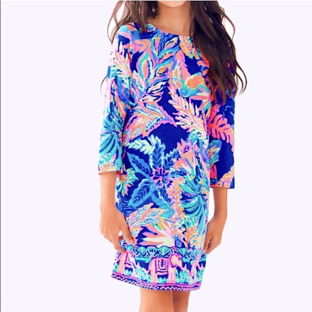 Lilly Pulitzer Little Bay Sunset Safari Dress Size XL or 12/14